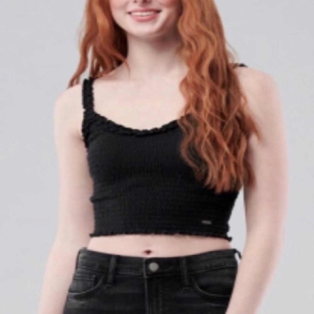 black lettuce trimmed cami